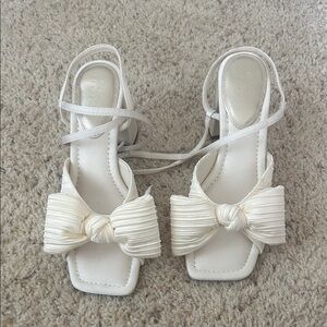 ASOS Cream Bow Heels